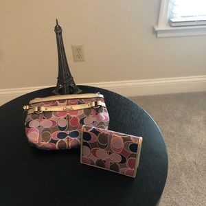 Coach small clutch purse and wallet